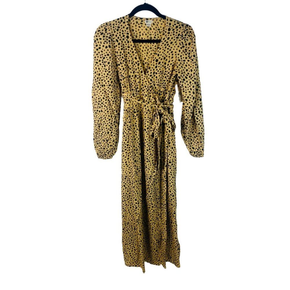 Billabong BNWT Nine Lives Wrap Maxi Dress Gold Dust Long Maxi Size XS - Picture 9 of 12